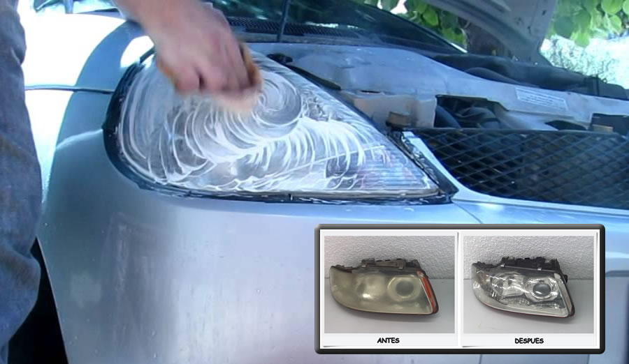 Headlight Restoration Using Toothpaste/ Restuarar luces con pasta dental  funciona? 